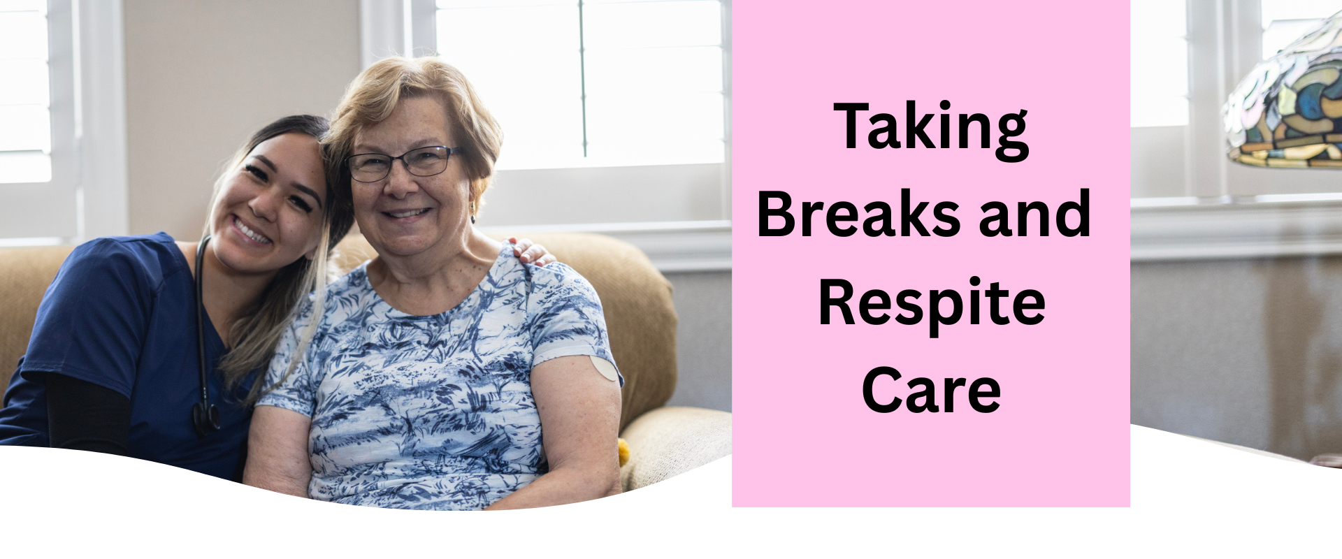 A carer with a stethoscope and a woman